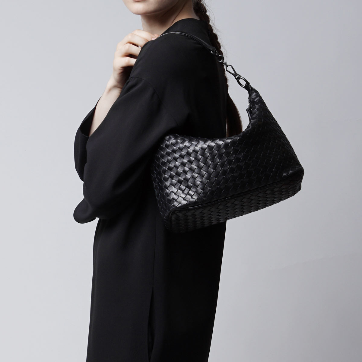 ボッテガヴェネタ/BOTTEGA VENETA ハンドバッグ GROSGRAIN ネロ ブラック系 239988 v0041 1000 レディース - 商品画像 3