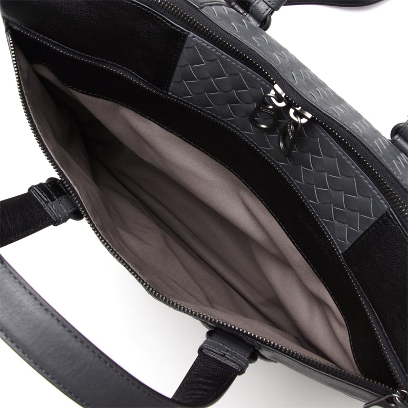 ボッテガヴェネタ/BOTTEGA VENETAコピー ブリーフケース(2WAY仕様) WASHED NAPPA ネロ×ミディアムグレー ブラック系 368061 vaot1 8660 メンズ - 商品画像 1
