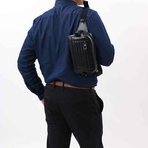 ボッテガヴェネタ BOTTEGA VENETA ウエストバッグ イントレチャート ブラック 368899 VQ121 1000 2015年春夏新作 メンズ - 商品画像 7