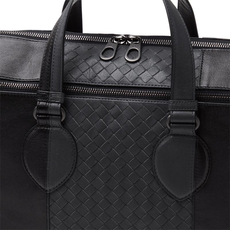ボッテガヴェネタ/BOTTEGA VENETAコピー ブリーフケース(2WAY仕様) WASHED NAPPA ネロ×ミディアムグレー ブラック系 368061 vaot1 8660 メンズ - 商品画像 3