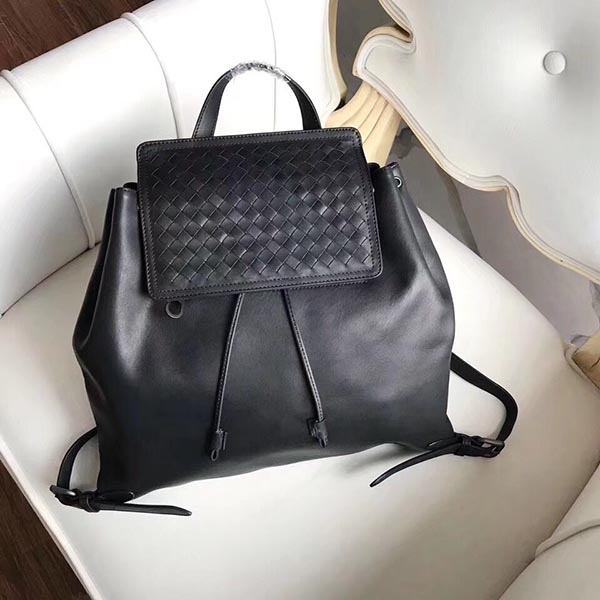 BOTTEGA VENETAコピー ボッテガヴェネタ リュックサック ナッパ イントレチャート レザー ブラック 407093 バックパック - 商品画像 4