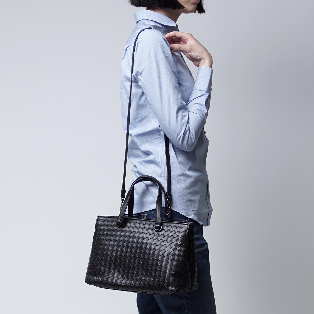 ボッテガヴェネタ/BOTTEGA VENETA ハンドバッグ(2WAY仕様) NAPPA ネロ ブラック系 408674 v0016 8175 レディース - 商品画像 9