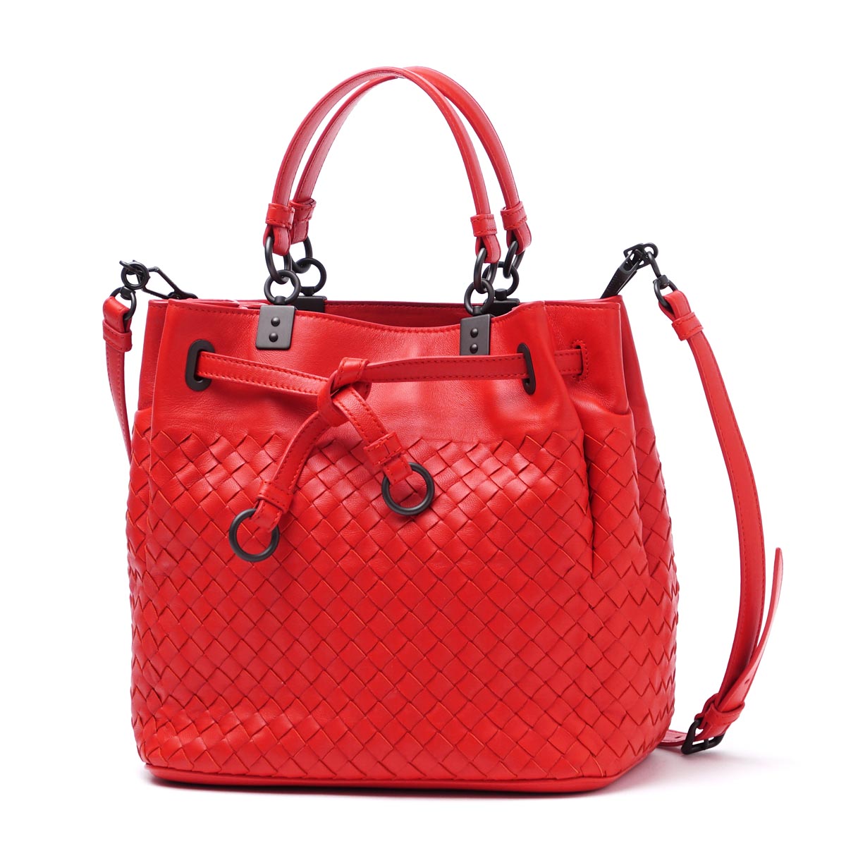 ボッテガヴェネタ/BOTTEGA VENETA ハンドバッグ(2WAY仕様) NAPPA ベスビオ レッド系 420477 v0016 6565 レディース - 商品画像 7