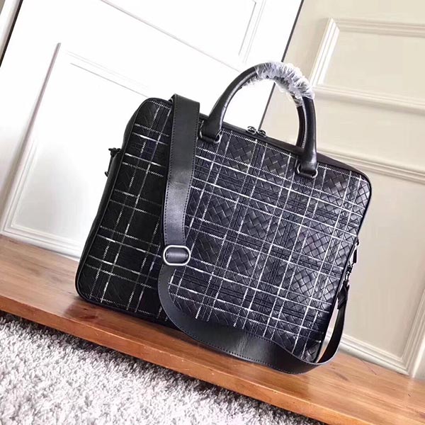 ボッテガヴェネタコピー ビジネスバッグ イントレチャート レザー ブリーフケース 481087 BOTTEGA VENETA ボッテガ バッグ メンズ 2WAYショルダーバッグ - 商品画像 3