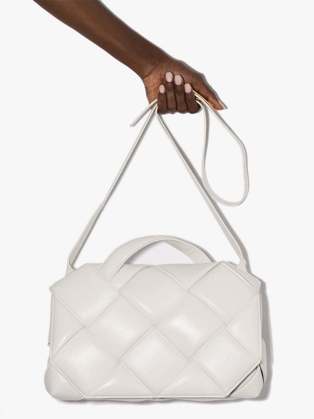 ボッテガ ヴェネタスーパーコピー BOTTEGAVENETA トップ ハンドル ショルダー ハンドバッグ ホワイト 2way 632647 VCQR1 9033 - 商品画像 4