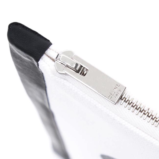スーパーコピーセリーヌ CELINE ポーチ クラッチバッグ ホワイト レディース ギフト プレゼント コットン 10a96 2b4w 01wb メイド・イン - 商品画像 1