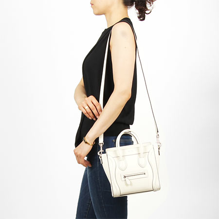 セリーヌ/CELINE/ レザー ハンドバッグ(2WAY仕様)/LUGGEGE ラゲージ ナノショッパー /Ivory16824 3lba 011v【春夏】 レディース - 商品画像 4