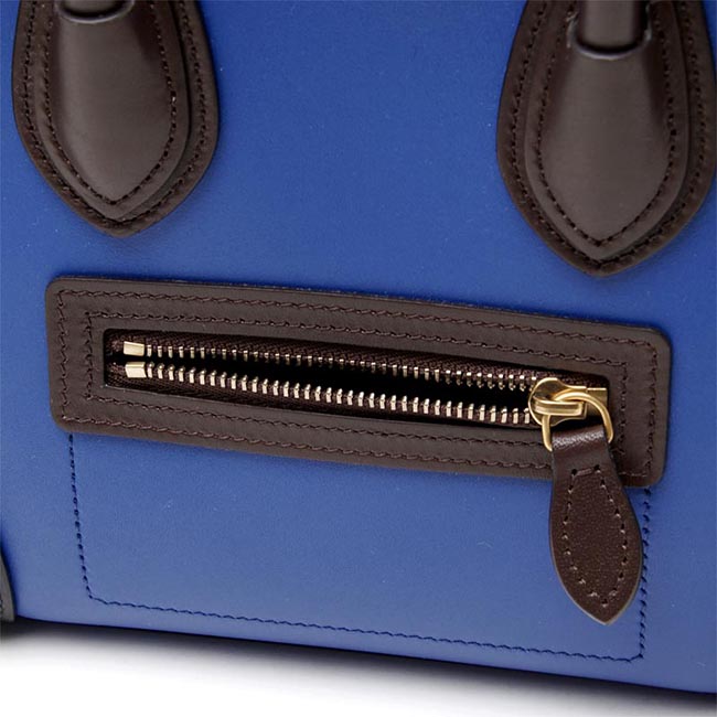 セリーヌスーパーコピーCELINE/ ハンドバッグ(2WAY仕様)/LUGGAGE/ラゲージ ナノショッパー LEATHER /Indigo ブルー系 レディース16824 3zsc 07in - 商品画像 1