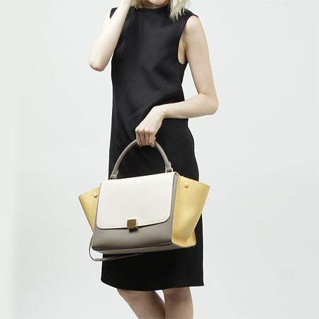 セリーヌスーパーコピー ハンドバッグ(2WAY仕様)/TRAPEZE/トラペーズ LEATHER /Butter 16954 3ttl 11bu レディース - 商品画像 4