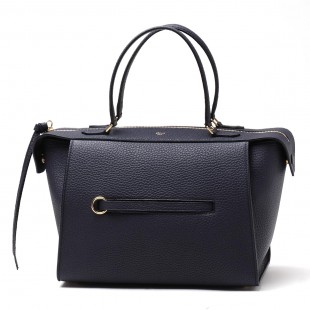 セリーヌスーパーコピー/CELINE/ ボストンバッグ（2WAY仕様）/Ring Small/リング スモール LEATHER /Navy blue ブルー系 17620 3xxb 07oc レディース