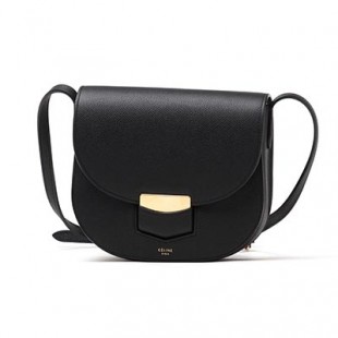 セリーヌコピーショルダーバッグ/トロッター LEATHER /Black ブラック系 レディース17664 3zmb 38no