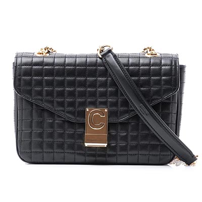 セリーヌ CELINE ショルダーバッグ ブラック レディース ギフト プレゼント レザー 本革 チェーン 18725 3bfc 38no C セー ミディアム - 商品画像 7
