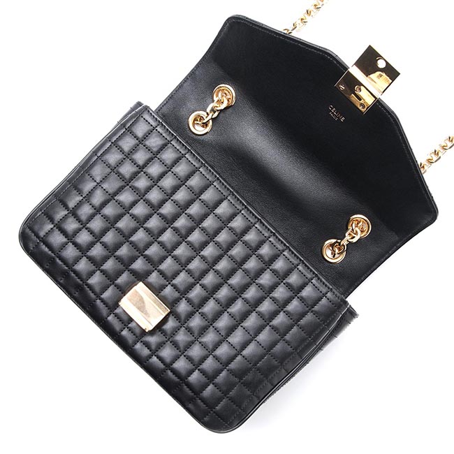 セリーヌ CELINE ショルダーバッグ ブラック レディース ギフト プレゼント レザー 本革 チェーン 18725 3bfc 38no C セー ミディアム - 商品画像 5
