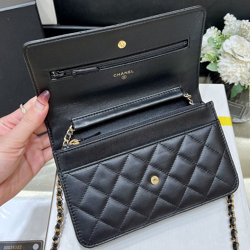 シャネル スーパーコピー WOC 19cm ラムスキン ブラック A33814 - 商品画像 5
