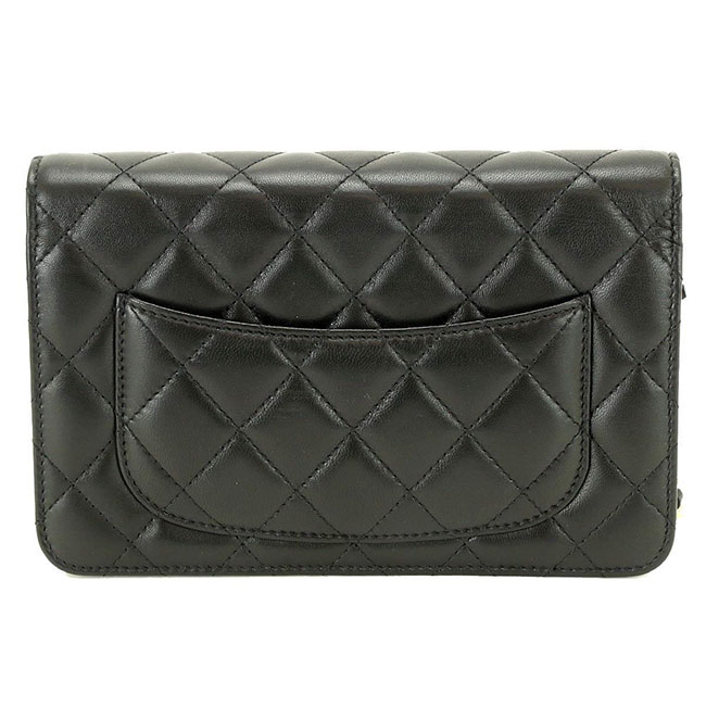 シャネルコピー CHANEL マトラッセ チェーン ウォレット 財布 ブラック レザー A33814 - 商品画像 6