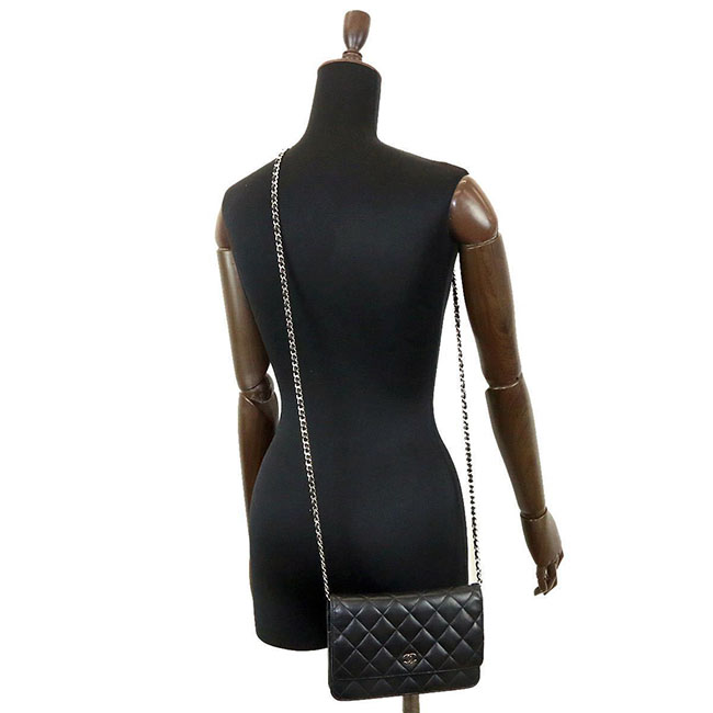 シャネル CHANELスーパーコピー タイムレスクラシック チェーン ウォレット 長財布 ブラック レザー A33814 - 商品画像 4