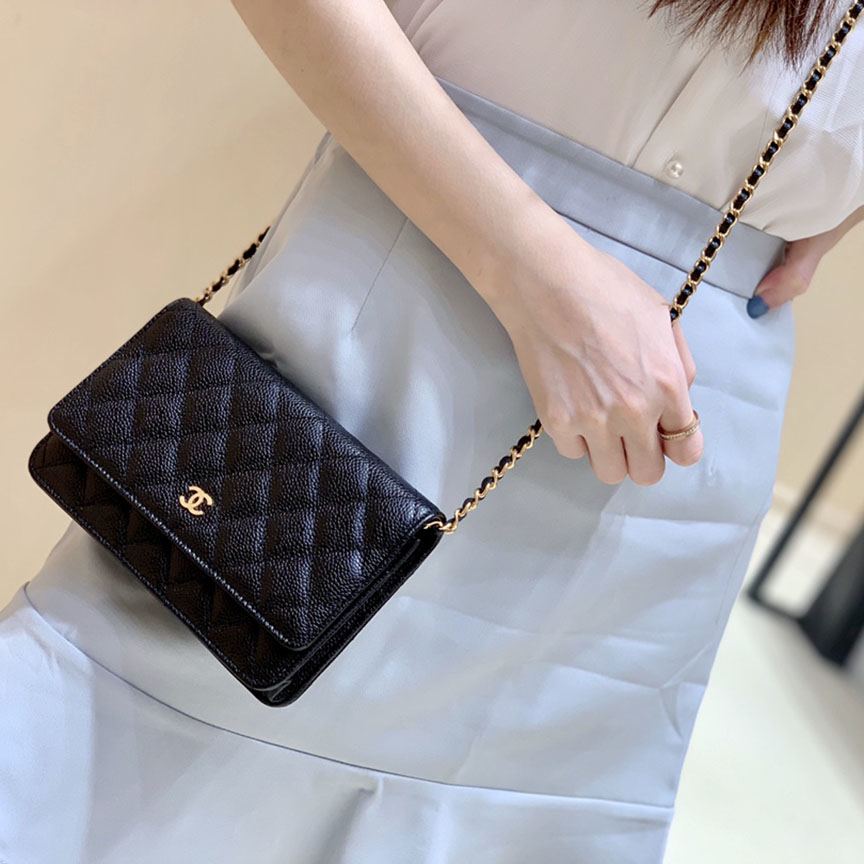 シャネル スーパーコピー WOC 19cm カーフスキン ブラック A33814 - 商品画像 10