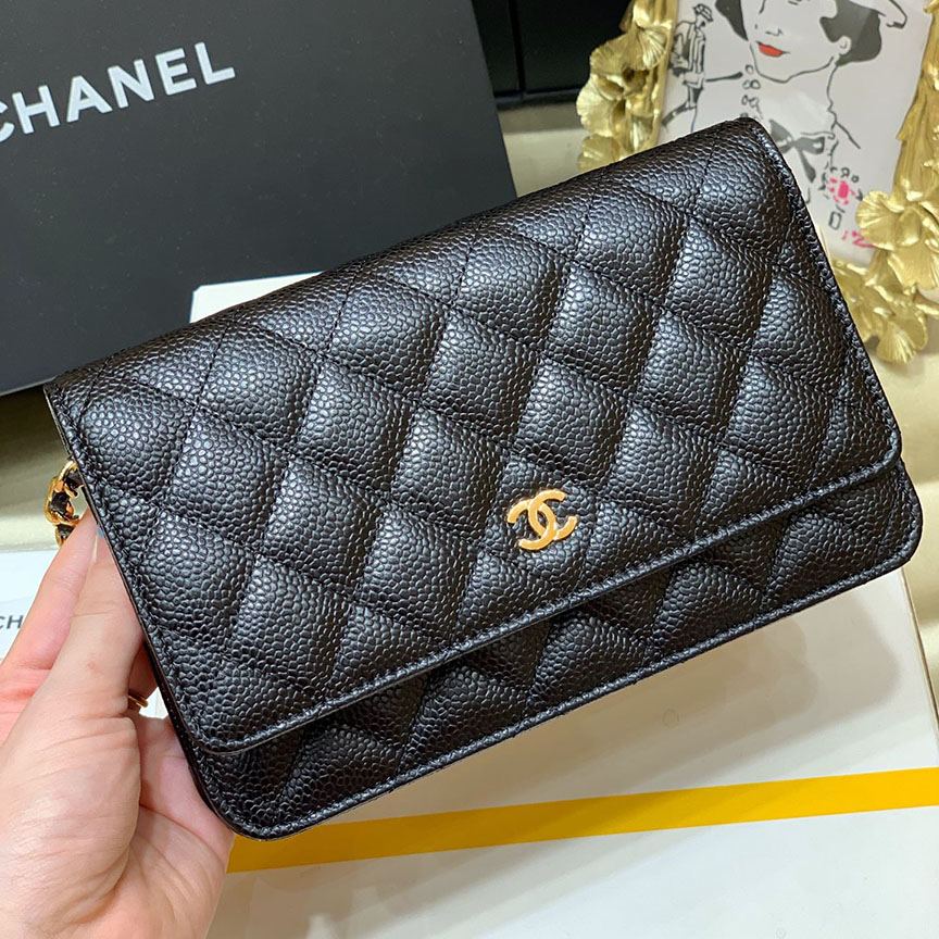 シャネル スーパーコピー WOC 19cm カーフスキン ブラック A33814 - 商品画像 6