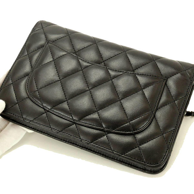 シャネル CHANELスーパーコピー タイムレスクラシック チェーン ウォレット 長財布 ブラック レザー A33814 - 商品画像 1