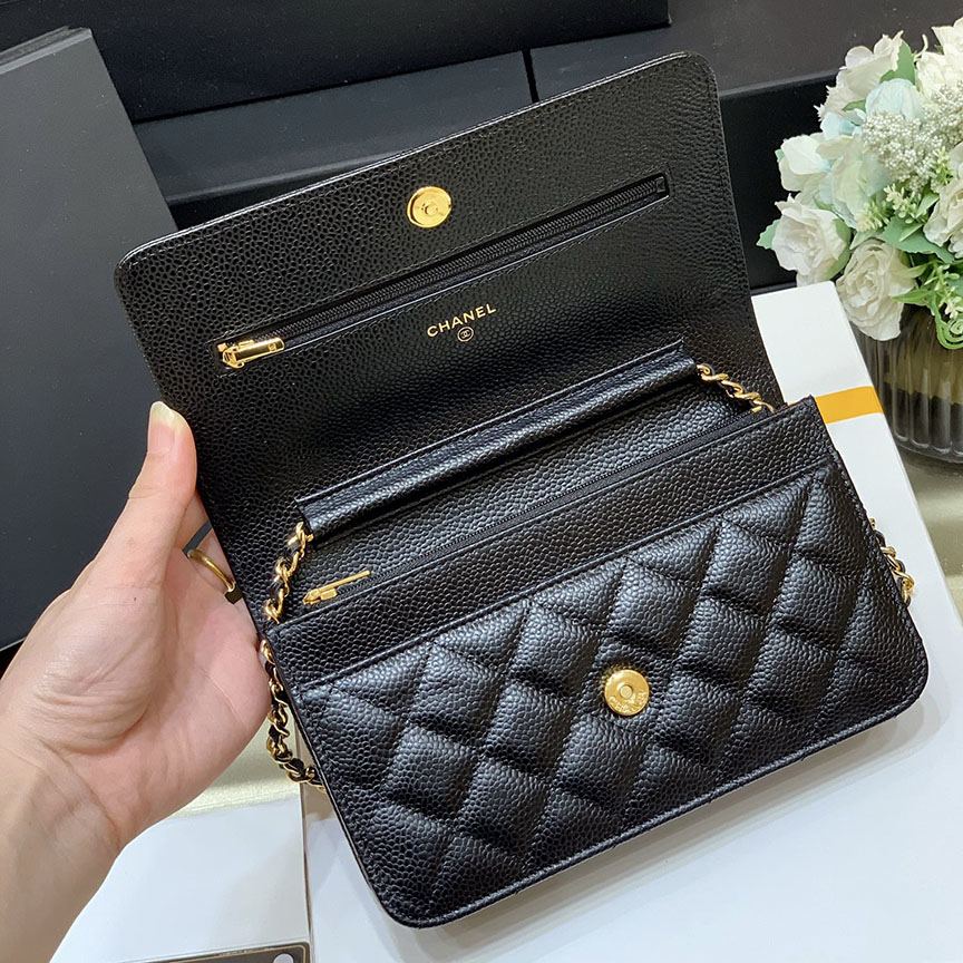 シャネル スーパーコピー WOC 19cm カーフスキン ブラック A33814 - 商品画像 3