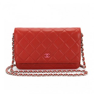 コピーブランドシャネル CHANEL バッグ レディース ショルダーバッグ チェーンショルダーバッグ チェーンウォレット マトラッセ レッド A33814 Y25018 C7502 - 商品画像 1