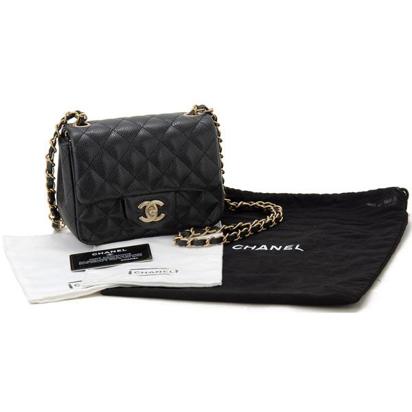 CHANELスーパーコピー シャネル ミニマトラッセ チェーンショルダーバッグ キャビアスキン ブラック ゴールド金具 A35200 - 商品画像 1