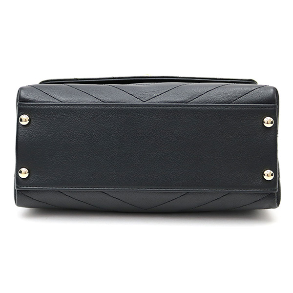 シャネルコピー 【CHANEL】シェブロン トップハンドル フラップバッグ スモール ブラック カーフスキン クラシック 2WAYハンドバッグ チェーンショルダーバッグ Vステッチ キルティング A57147 - 商品画像 1