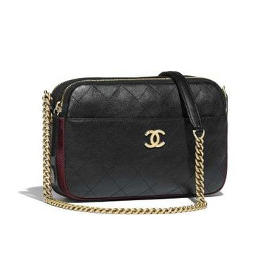 CHANELバッグスーパーコピー シャネル 18/19AW カメラケース ブラック&バーガンディーA57575 Y83828 C1786 - 商品画像 7