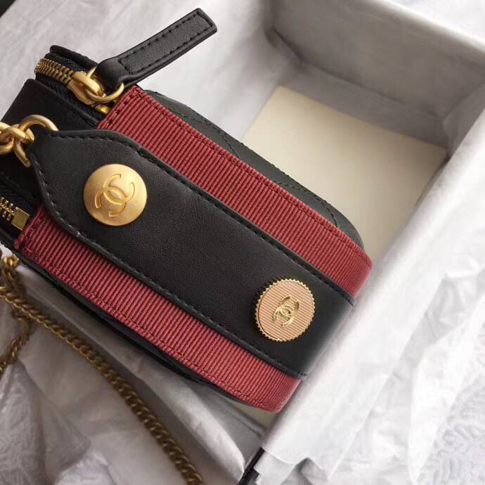 CHANELバッグスーパーコピー シャネル 18/19AW カメラケース ブラック&バーガンディーA57575 Y83828 C1786 - 商品画像 3