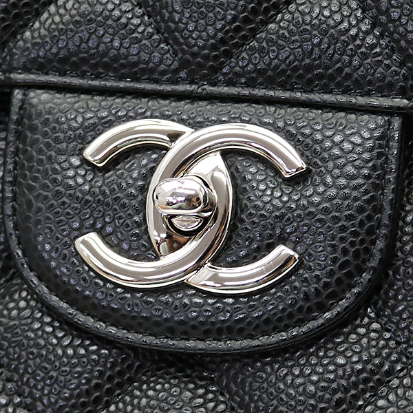 シャネルコピー CHANEL マトラッセ34 クラシック マキシ フラップバッグ ブラック キャビアスキン Wチェーンショルダーバッグ チェーンバッグ ココマーク ダブルフラップ ニ重蓋 ラージ A58601 - 商品画像 7