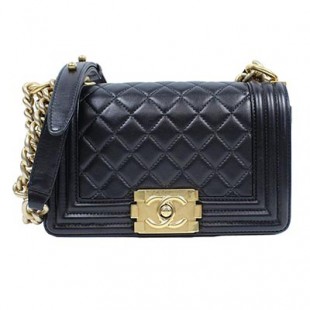 シャネルコピー CHANEL 【ボーイシャネル チェーンショルダーバッグ】 A67085 ラムスキン ブラック ゴールド金具 レディース