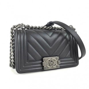 シャネルコピー (CHANEL) ラムスキン マトラッセ Vステッチ ボーイシャネル チェーンショルダー スモール ハンド バッグ A67085 - 商品画像 2