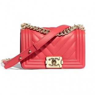 CHANELコピー シャネル BOY CHANEL スモール ハンドバッグ 2019春夏プレコレクション ピンク A67085 Y83793 N0412
