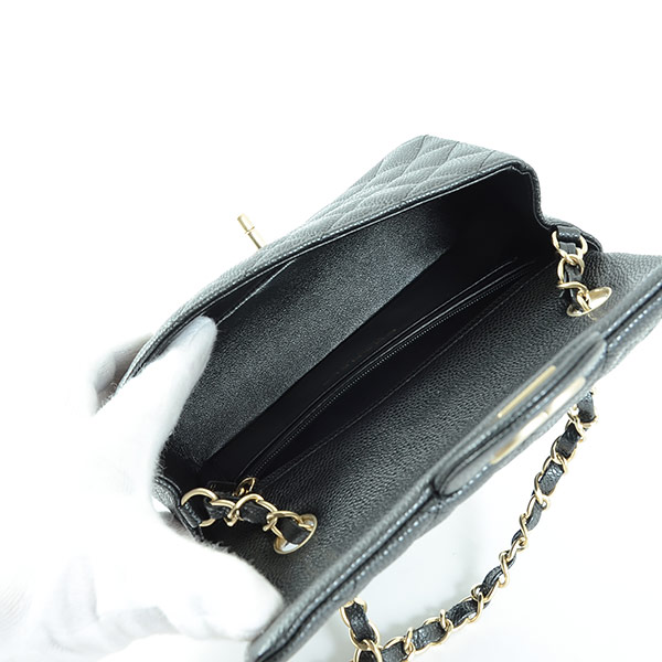 ブランドコピーCHANEL シャネル ミニマトラッセ チェーンショルダーバッグ キャビアスキン ダークグレー/ゴールド金具 A69900 - 商品画像 1