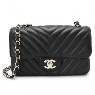 シャネルコピー ショルダーバッグ CHANEL レディース シェブロン ポシェット ココマーク キルティング レザー ブラック/GD A69900 Y25539 94305 - 商品画像 2