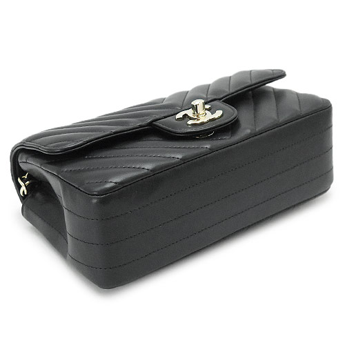 シャネルコピー ショルダーバッグ CHANEL レディース シェブロン ポシェット ココマーク キルティング レザー ブラック/GD A69900 Y25539 94305 - 商品画像 5