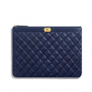 シャネルスーパーコピー BOY CHANELポーチ ブルー A84406 Y83621 5B658 - 商品画像 2