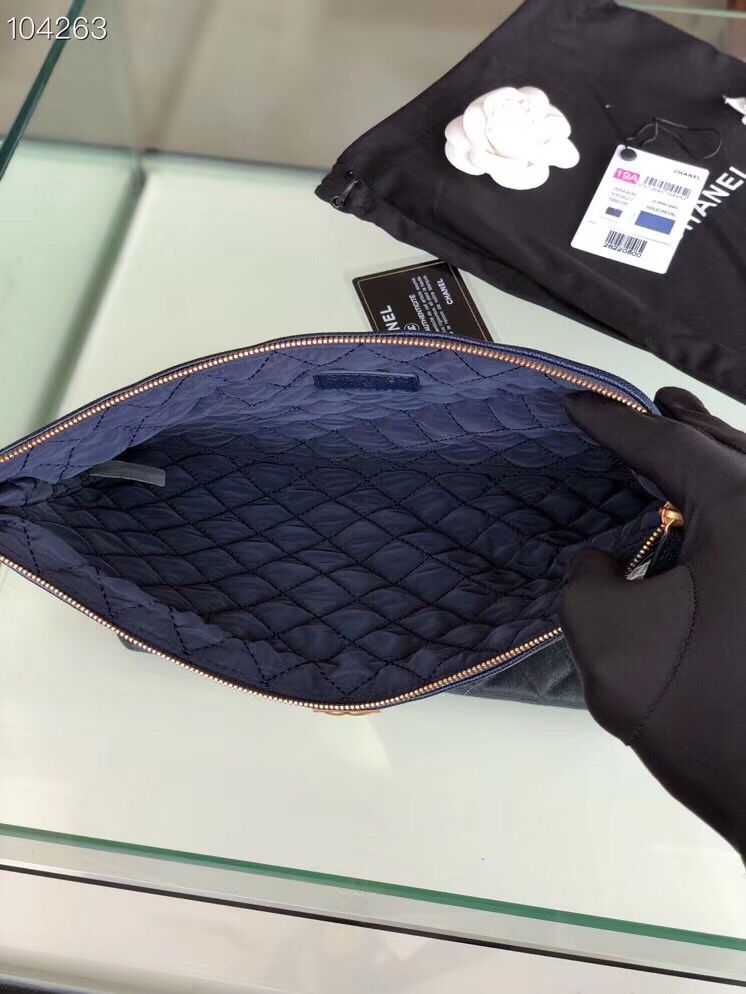 シャネルスーパーコピー BOY CHANELポーチ ブルー A84406 Y83621 5B658 - 商品画像 3