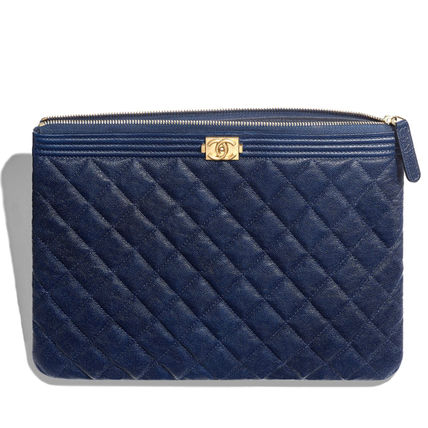 シャネルスーパーコピー BOY CHANELポーチ ブルー A84406 Y83621 5B658 - 商品画像 1