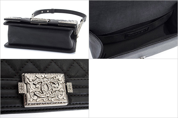 シャネルスーパーコピー CHANEL バッグ レディース ショルダーバッグ ボーイシャネル ココマーク ブラック A90422 Y08804 BLACK - 商品画像 4