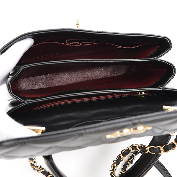 シャネル トップハンドル 2WAYバッグ ラムスキン ブラック ゴールド金具 A92236 Y60767 94305 - 商品画像 1