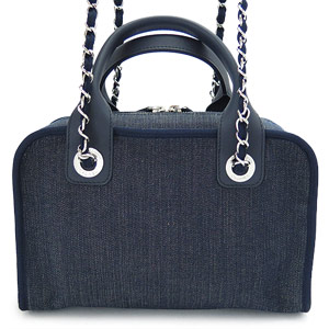 シャネルスーパーコピー ハンドバッグ CHANEL チェーンショルダーバッグ/ボウリングバッグ ドーヴィル ココマーク デニム ネイビー A92749 Y10472 2A183 - 商品画像 5