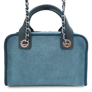 シャネルスーパーコピー ハンドバッグ CHANEL チェーンショルダーバッグ/ボウリングバッグ ドーヴィル ココマーク デニム ライトネイビー A92749 Y10472 BLUE - 商品画像 5