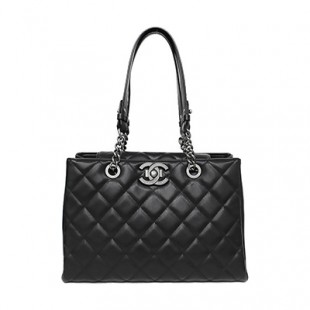 シャネルスーパーコピー Quilted City Rock ゴートスキン チェーン トートバッグ A93021 ブラック 黒