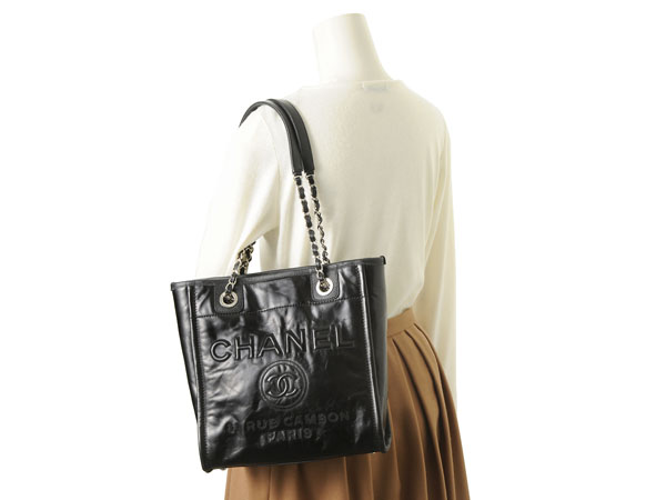 シャネル CHANEL トートバッグ A93256 Y60500 94305 チェーン ショルダー ココマーク ブラック - 商品画像 1