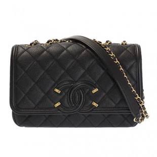シャネルコピー CHANEL A93340 CCフィリグリー スモール チェーンショルダーバッグ キャビアスキン 黒 ブラック - 商品画像 2