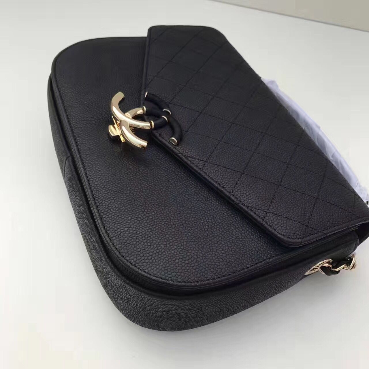 ブランドコピーシャネル chanel ハンドバッグ グレインド カーフスキン ブラック A93659 Y61153 C0201 - 商品画像 4