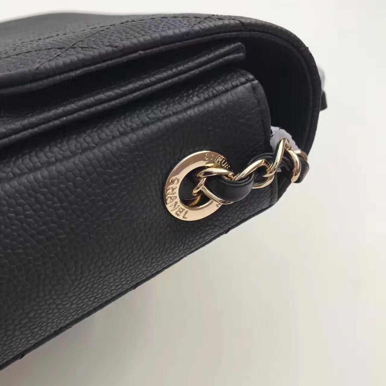 ブランドコピーシャネル chanel ハンドバッグ グレインド カーフスキン ブラック A93659 Y61153 C0201 - 商品画像 1