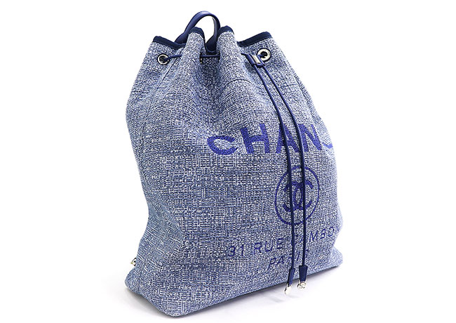 CHANELバックパックコピー (シャネル) ドーヴィル ココマーク ブルー系×シルバー金具 ツイード レザー A93787 レディース - 商品画像 4