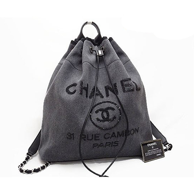 CHANELスーパーコピー シャネル ドーヴィル バックパック リュックサック チャコールグレーX黒 キャンバスXスパンコール A93787 - 商品画像 7